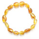 Polished Bean Style Honey Amber Baby Teething Bracelet / Anklet