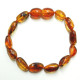 Polished Bean Style Light Cognac Amber Baby Teething Bracelet / Anklet