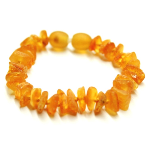 Raw Split Style Honey Teething Bracelet / Anklet