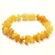 Raw Split Style Milky Teething Bracelet / Anklet