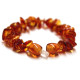 Polished Nugget Style Light Cognac Baltic Amber Teething Bracelet / Anklet
