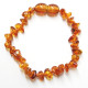 Polished Nuts Style Light Cognac Baltic Amber Teething Bracelet / Anklet
