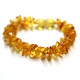 Polished Nugget Style Honey Baltic Amber Teething Bracelet / Anklet