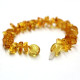 Polished Nugget Style Honey Baltic Amber Teething Bracelet / Anklet