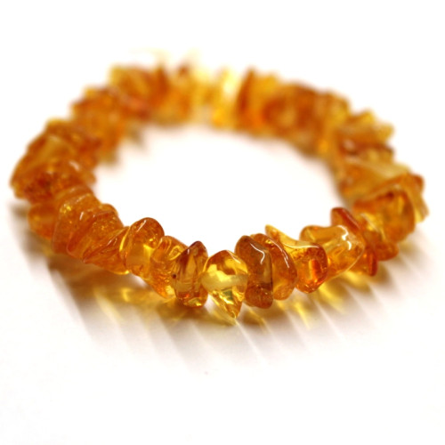 Polished Nugget Style Honey Baltic Amber Teething Bracelet / Anklet