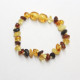 Polished Nuts Style Multicolor Baltic Amber Teething Bracelet / Anklet
