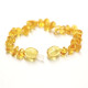 Polished Nuts Style Lemon Baltic Amber Teething Bracelet / Anklet