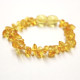 Polished Nuts Style Lemon Baltic Amber Teething Bracelet / Anklet