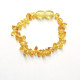 Polished Nuts Style Lemon Baltic Amber Teething Bracelet / Anklet