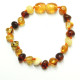 Polished Baroque Style Multicolor Baltic Amber Teething Bracelet/Anklet
