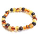 Polished Baroque Style Multicolor Baltic Amber Teething Bracelet/Anklet
