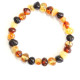 Polished Baroque Style Multicolor Baltic Amber Teething Bracelet/Anklet