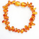 Nuts Style Honey Color Baltic Amber Teething Bracelet/Anklet