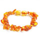Nuts Style Honey Color Baltic Amber Teething Bracelet/Anklet