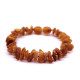 Raw Split Style Cognac Teething Bracelet / Anklet