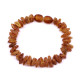 Raw Split Style Cognac Teething Bracelet / Anklet