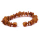 Raw Split Style Cognac Teething Bracelet / Anklet