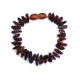 Raw Split Style Darc Cognac Teething Bracelet / Anklet