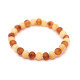Unpolished Baroque Style Milky/Cognac Baltic Amber Teething Bracelet/Anklet