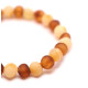 Unpolished Baroque Style Milky/Cognac Baltic Amber Teething Bracelet/Anklet