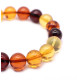 Luxury Bracelet made of Amber Balls of different colors 11mm