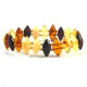 Polished Multi color Baltic Amber Adult Bracelet 8g 