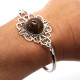 Bracelet with greenish amber and plant inclusions