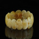 Polished Royal Milky Color Baltic Amber Adult Bracelet 16g 