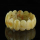 Polished Royal Milky Color Baltic Amber Adult Bracelet 16g 