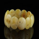 Polished Royal Milky Color Baltic Amber Adult Bracelet 22g 