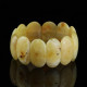 Polished Royal Milky Color Baltic Amber Adult Bracelet 22g 