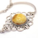 Elegant Metal Bangle with Honey Baltic Amber.