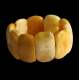 Massive Polished Natural Shape Butter Egg Yolk Baltic Amber Adult Bracelet 49g