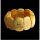 Massive Polished Natural Shape Butter Egg Yolk Baltic Amber Adult Bracelet 49g