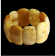 Massive Polished Natural Shape Butter Egg Yolk Baltic Amber Adult Bracelet 49g