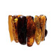 Polished Multi color Baltic Amber Adult Bracelet  
