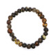 Polished dark Green Baltic Amber Bracelet (Elastic)