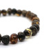 Polished dark Green Baltic Amber Bracelet (Elastic)