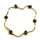 Bracelet With Polished Baroque Style Dark Cognac Baltic Amber 