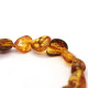 Greenish Bean-Shaped Polished Baltic Amber Elastic Bracelet