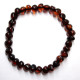 Polished Baroque Style Dark Cognac Baltic Amber Adult / Mom Bracelet
