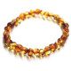 Polished Baroque Style Light Cognac Baltic Amber Adult / Mom Bracelet