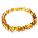 Polished Baroque Style Honey Baltic Amber Adult / Mom Bracelet