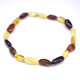Polished Bean Style Multicolor Baltic Amber Adult Bracelet