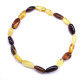 Polished Bean Style Multicolor Baltic Amber Adult Bracelet