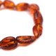 Polished Bean Style Cognac Baltic Amber Adult Bracelet