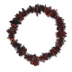 Split Style Dark Cognac Baltic Amber Adult Healing Bracelet Elastic