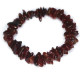 Split Style Dark Cognac Baltic Amber Adult Healing Bracelet Elastic