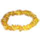 Polished Split Style Honey Baltic Amber Adult Elastic Healing Bracelet 