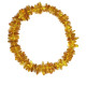 Polished Split Style Honey Baltic Amber Adult Elastic Healing Bracelet 